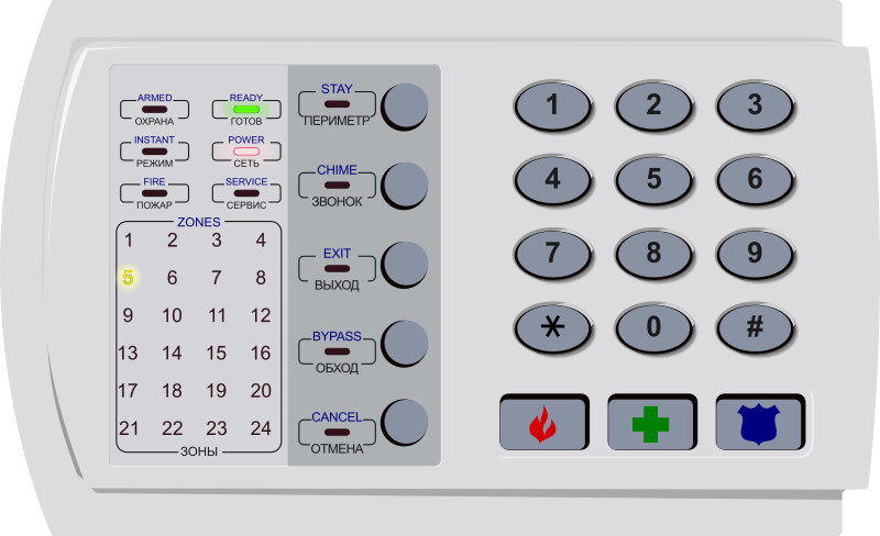 Alarm system control panel NX-124 by Rones