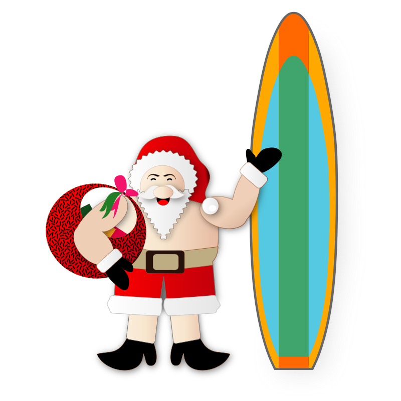 Surfing Santa