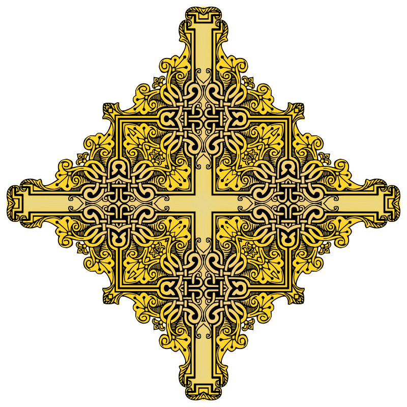 Vintage Symmetric Frame Cross - Colour Remix
