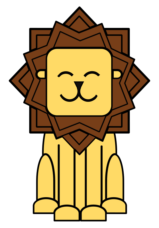 Stylized Cartoon Lion - Remix