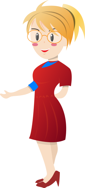 Blonde Red Dress
