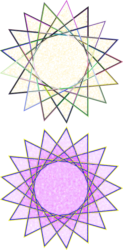 Lines bouncing off circle