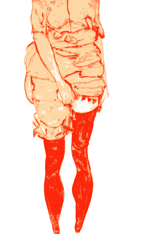 Woman in Red Stockings