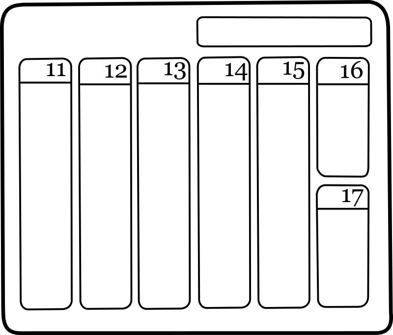 calendrier semaine / weekly calendar