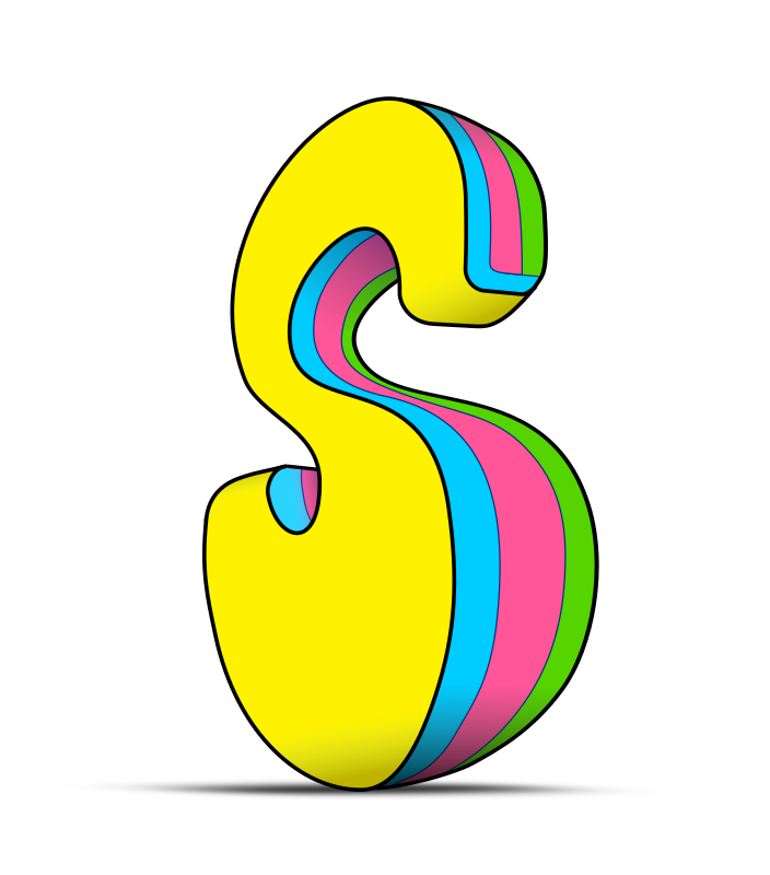 Letter S in 3D