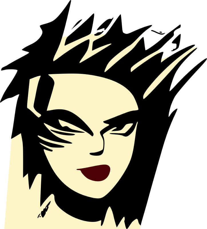 Spiked hair