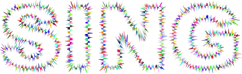 Sing Waveform Typography Colorful