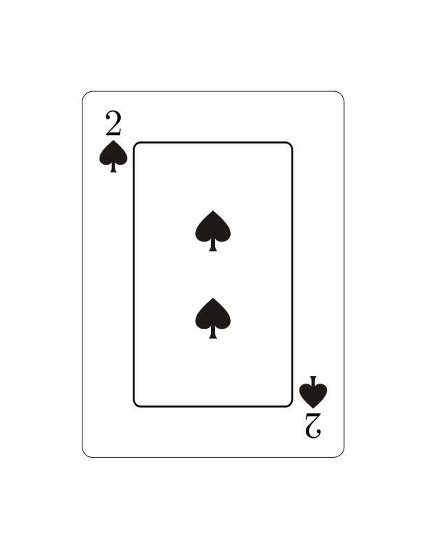 Dos de espadas (Vectorizado)