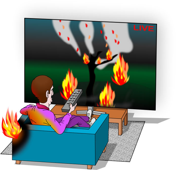 Modern man and his big TV SCREEN - Fire REMIX