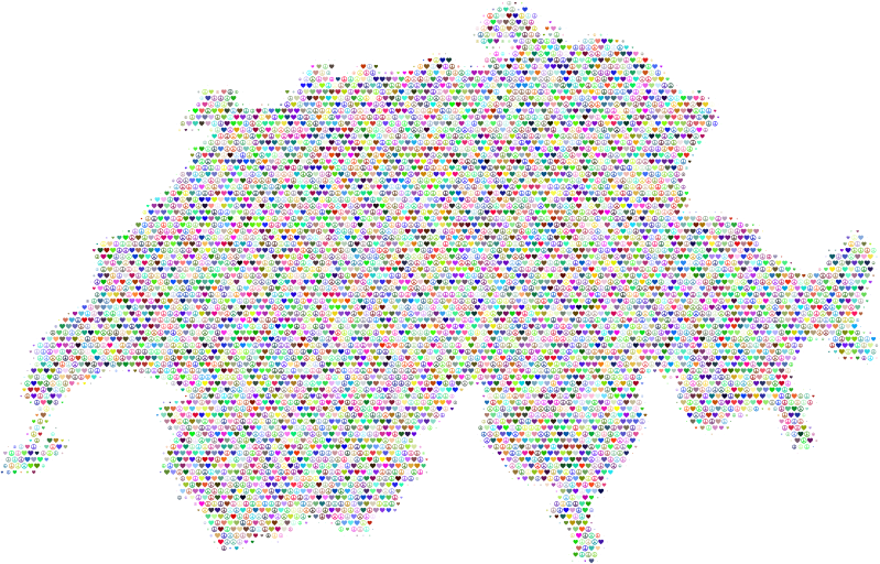Switzerland Love And Peace Colorful