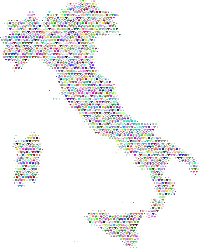 Italy Love And Peace Colorful