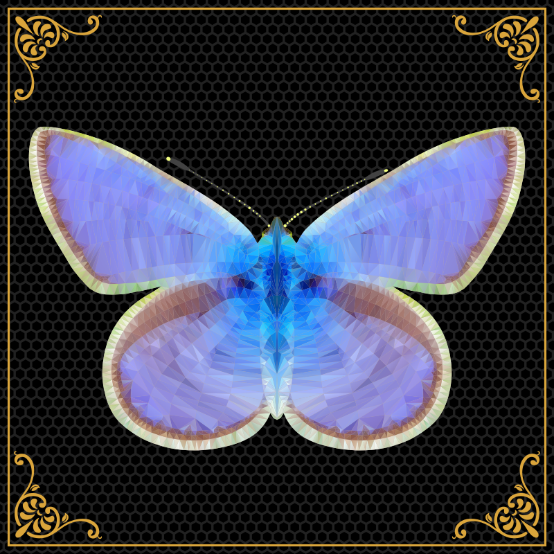 Blue Butterfly - Low Poly