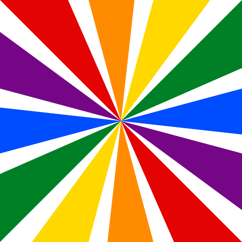 Rainbow starburst filter with transparency 