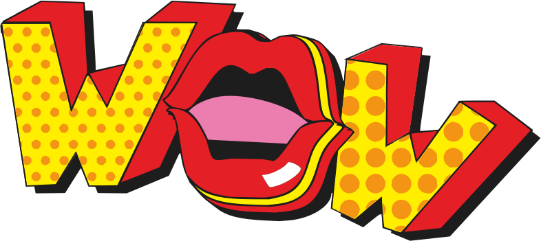 Wow comic book lips 