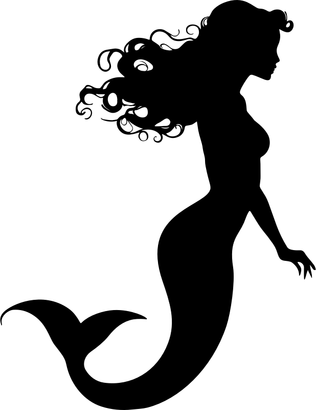 AL Generated Mermaid Isolated Silhouette