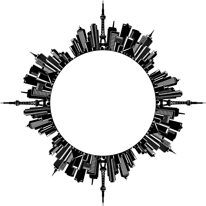 AL Generated Tokyo Skyline Frame