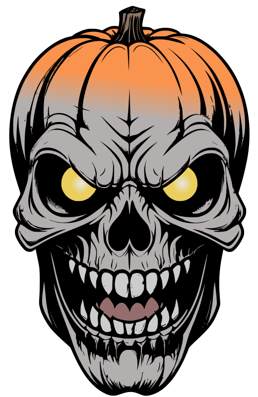 Jack-o-lantern Skull - Colour Remix