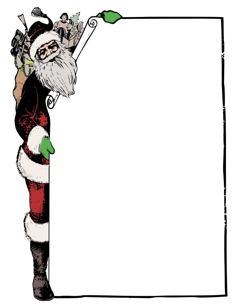 Santa Frame - US Letter Size - Color Remix
