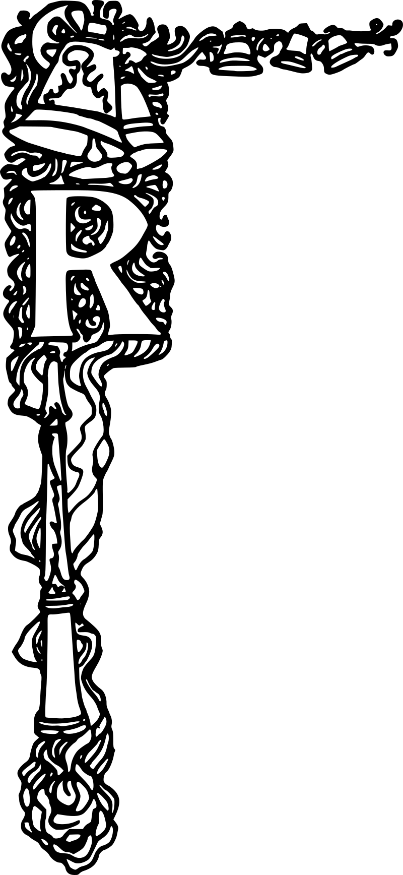 R Drop Cap
