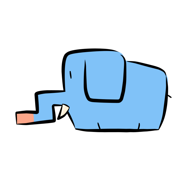 Elephant with a cold