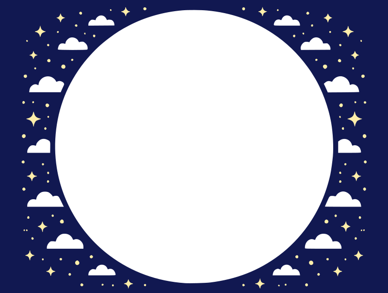 Cloudy Night Sky Frame