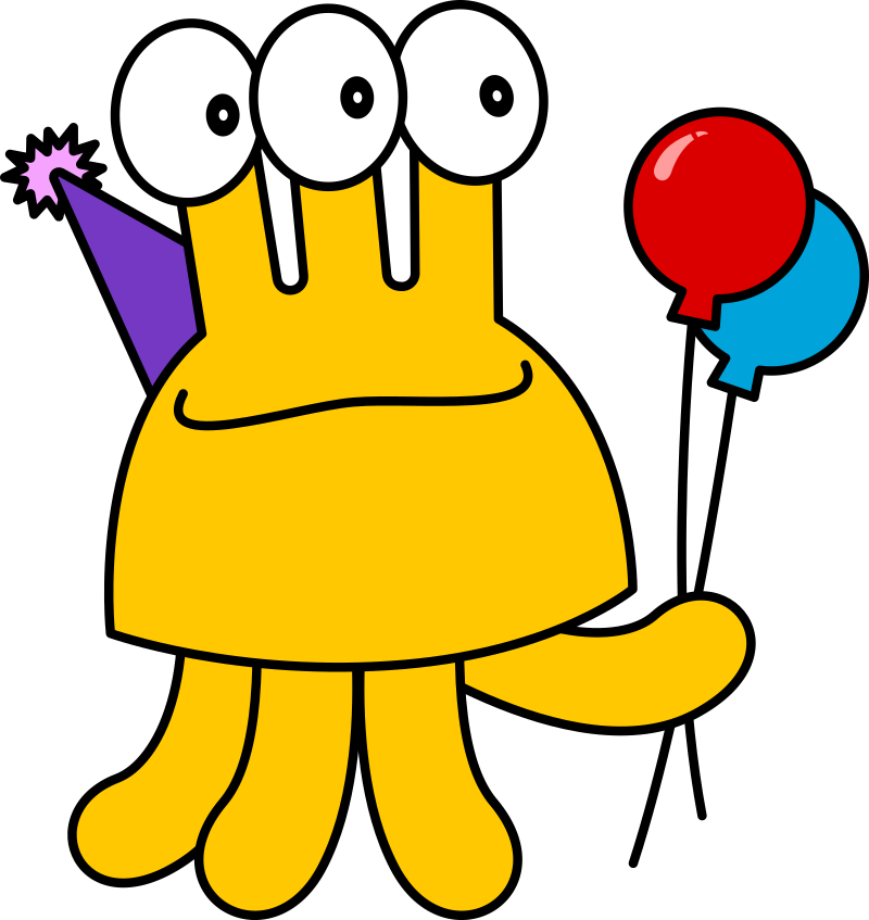 Monster Holding Balloons #2