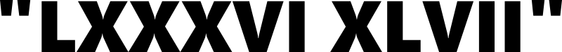 LXXXVI XLVII Quoted
