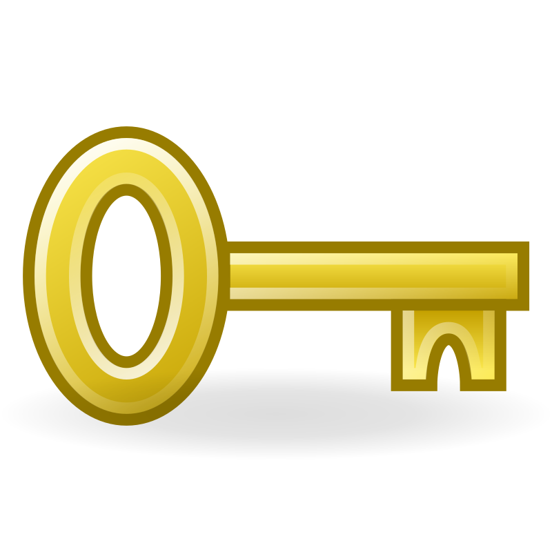 Tango style golden key icon