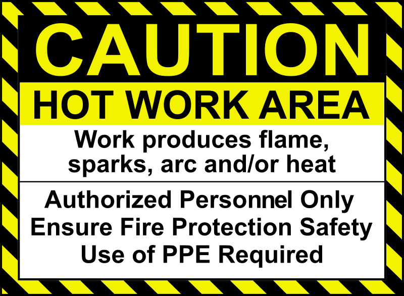 hot work sign