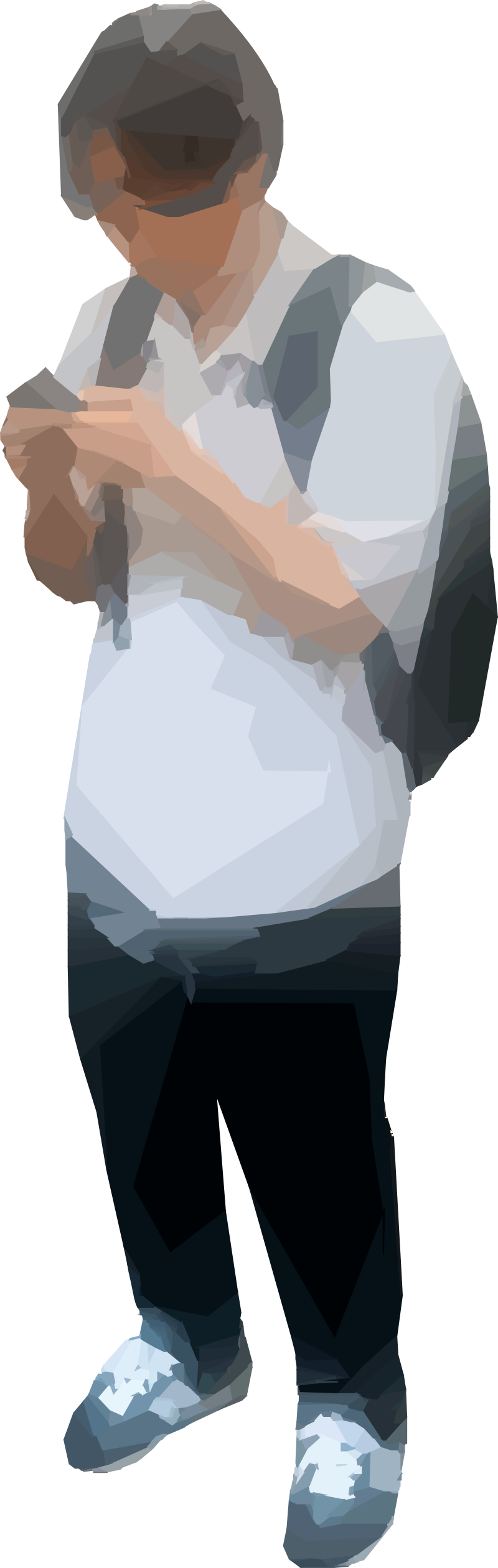 Standing With Phone Filled Gaps