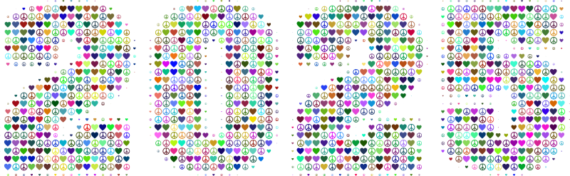 Love And Peace 2025 Colorful