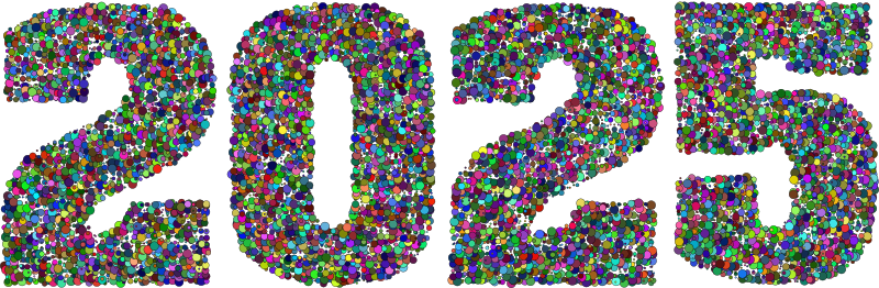 2025 Typography Circles Colorful 2