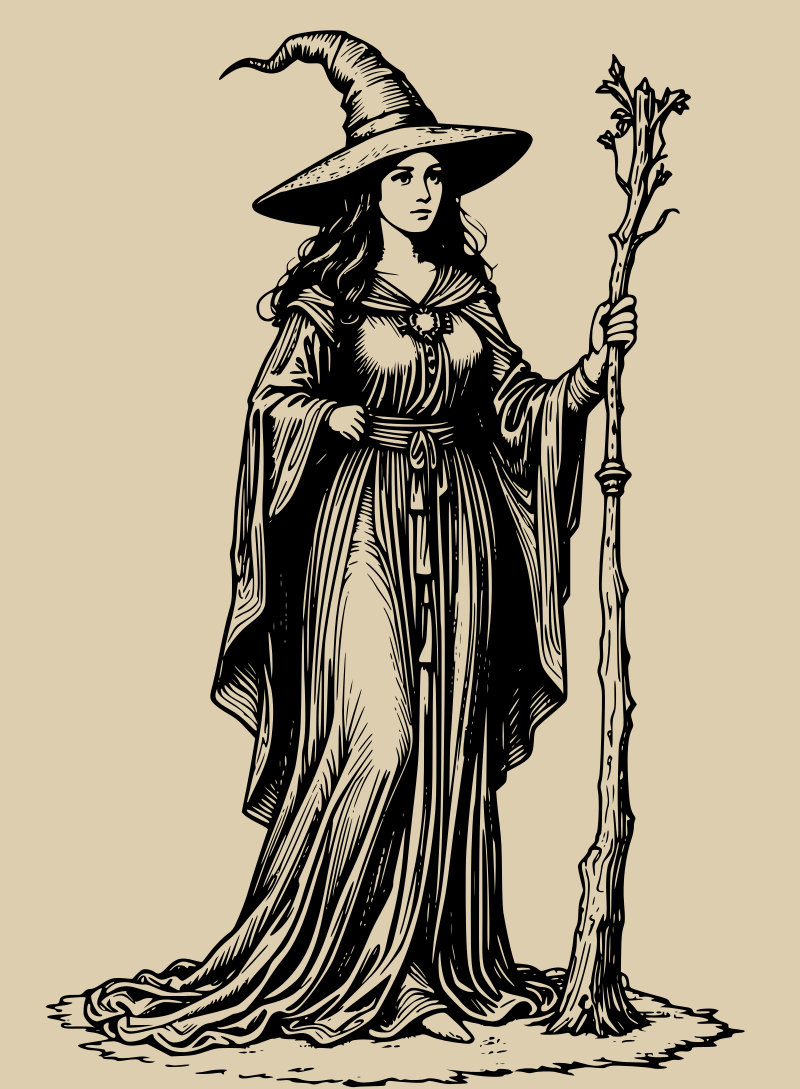 Witch woodcut