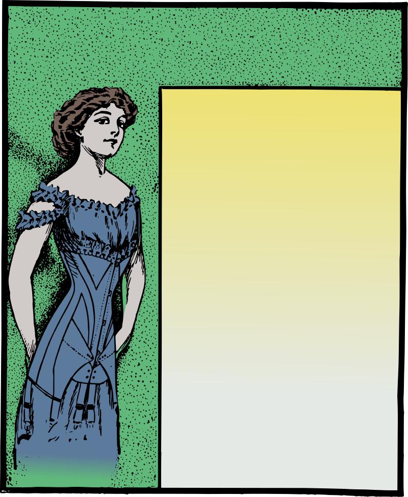 Standing Lady Frame - Colour Remix