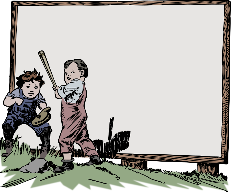 Kids Playing Baseball - Colour Remix