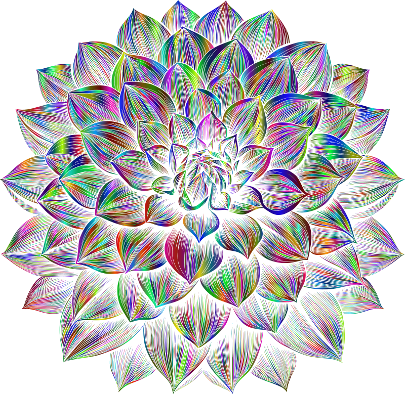 AL Generated Dahlia 2 Polyprismatic No Silhouette