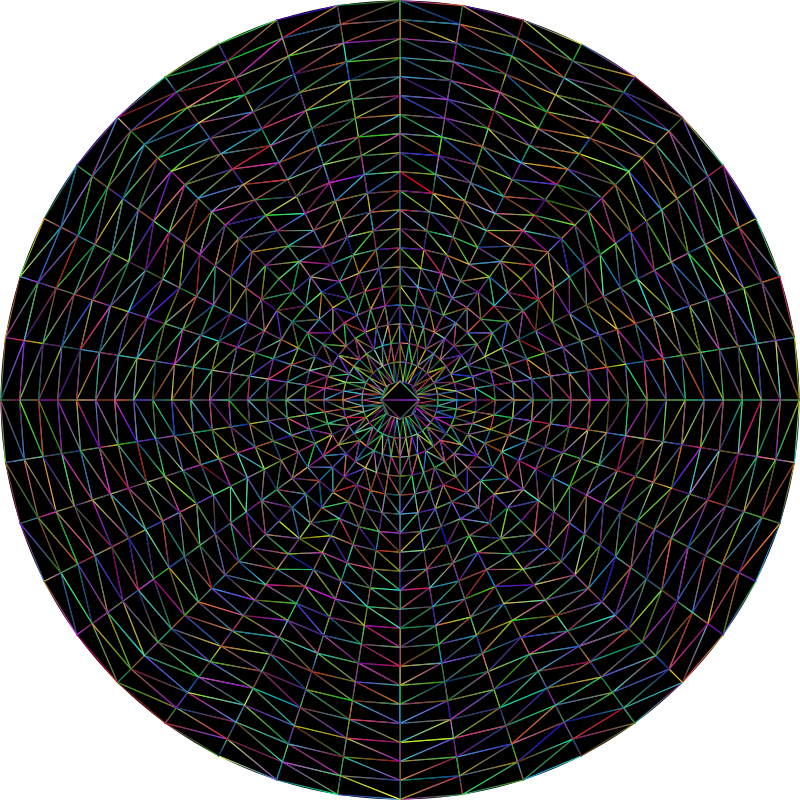 Triangularized Geometric Mandala Polyprismatic