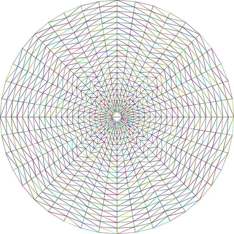 Triangularized Geometric Mandala Polyprismatic No BG