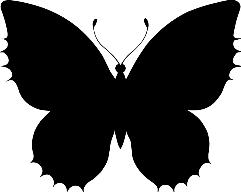 AL Generated Butterfly 34 Silhouette