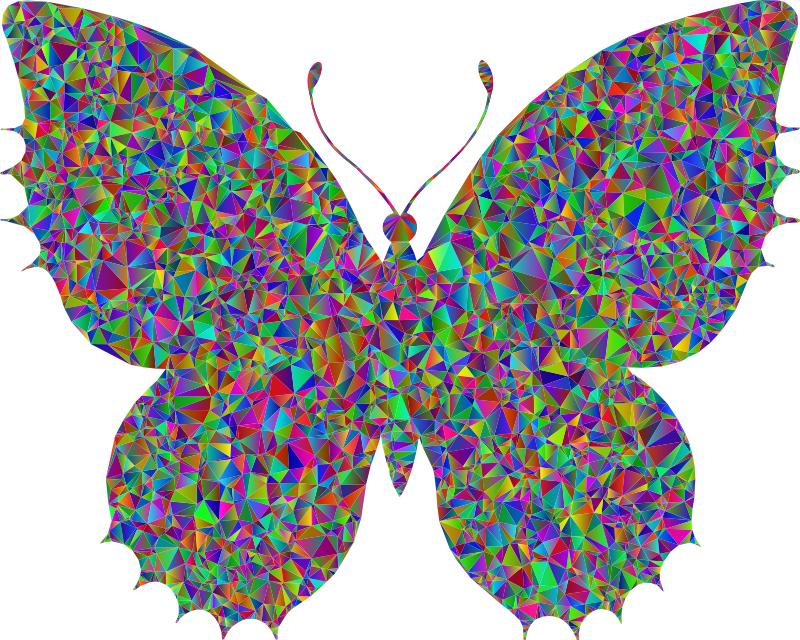 AL Generated Butterfly 34 Low Poly Polyprismatic