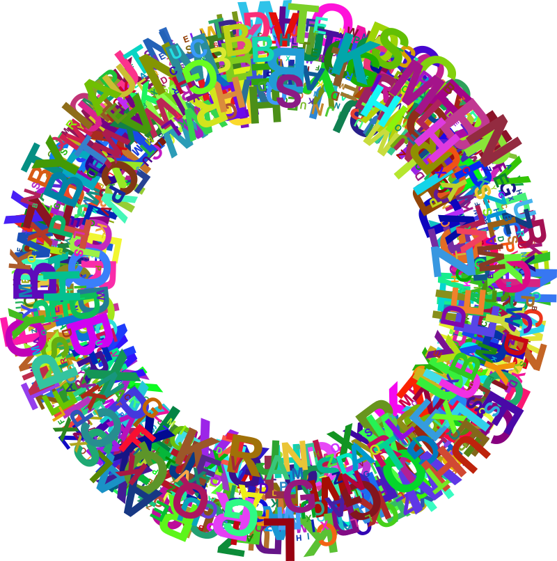 Alphabet Frame Colorful