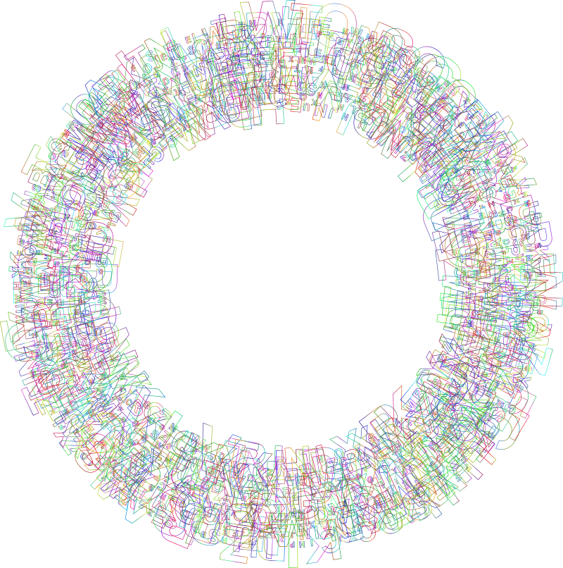 Alphabet Frame Polyprismatic Outlines