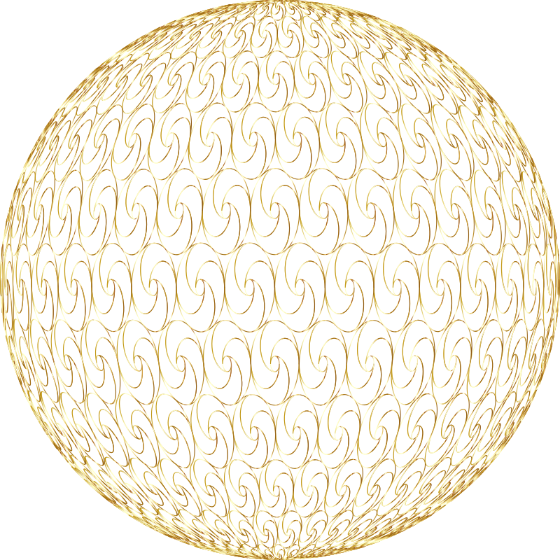 Seamless Pattern 387 Gold Sphere