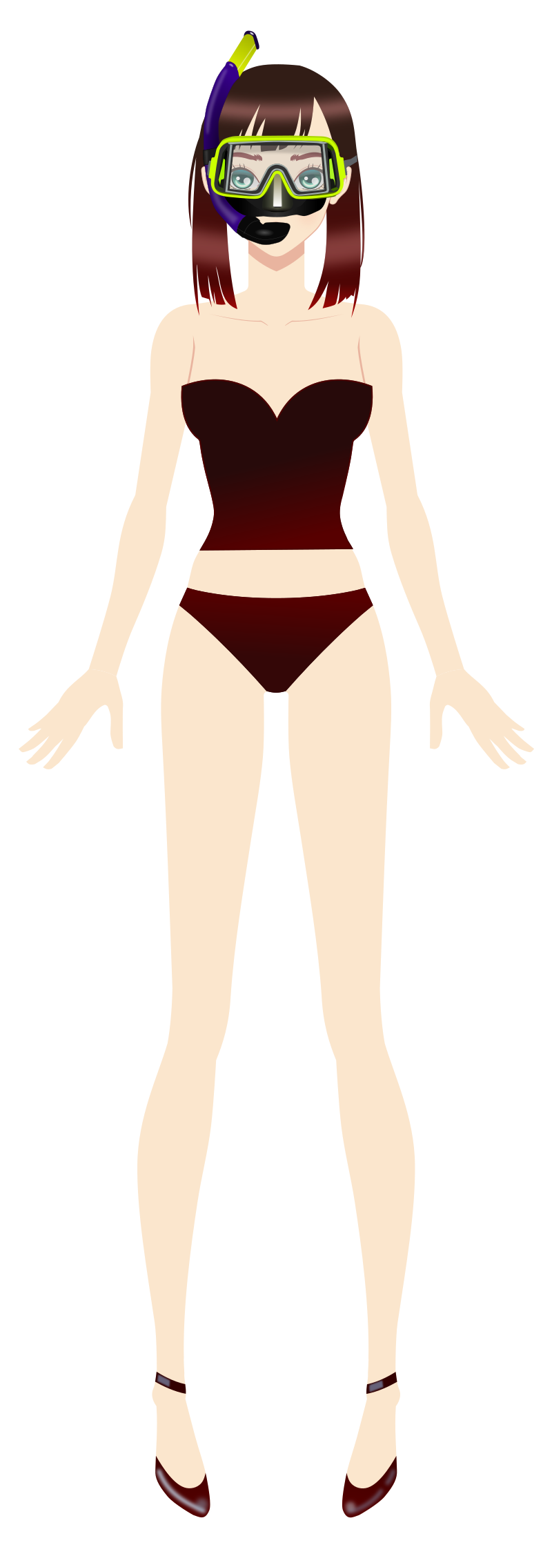 Lady in a Snorkel Mask
