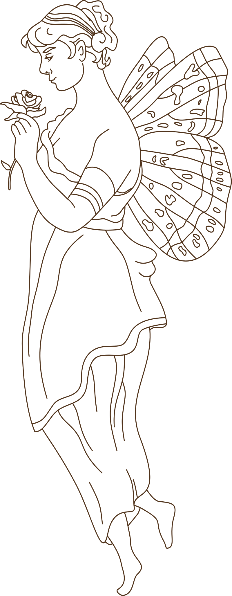 Butterfly Fairy - Outline