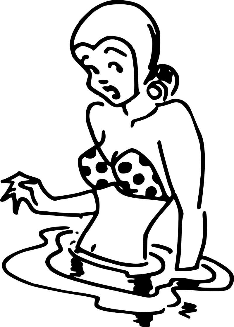 Retro bikini woman