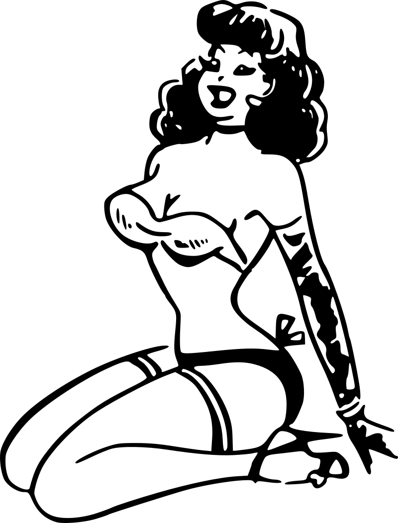 Retro cartoon pinup