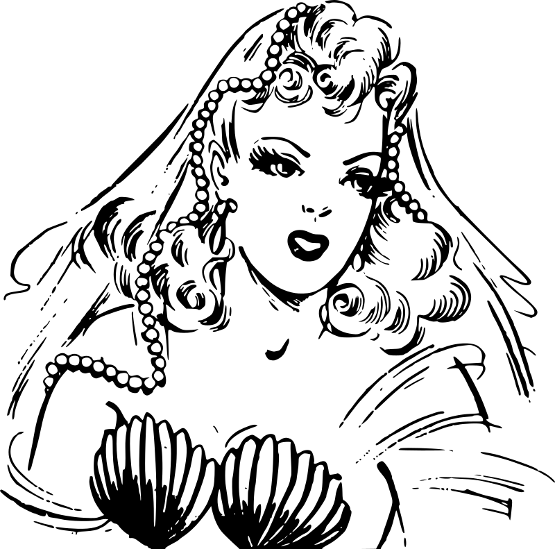 Bride in clamshell bra