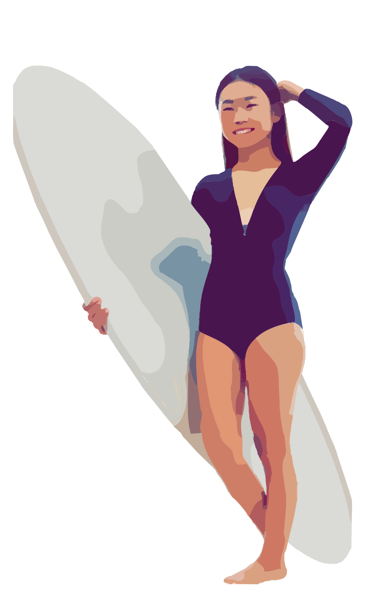 Surfing Lady