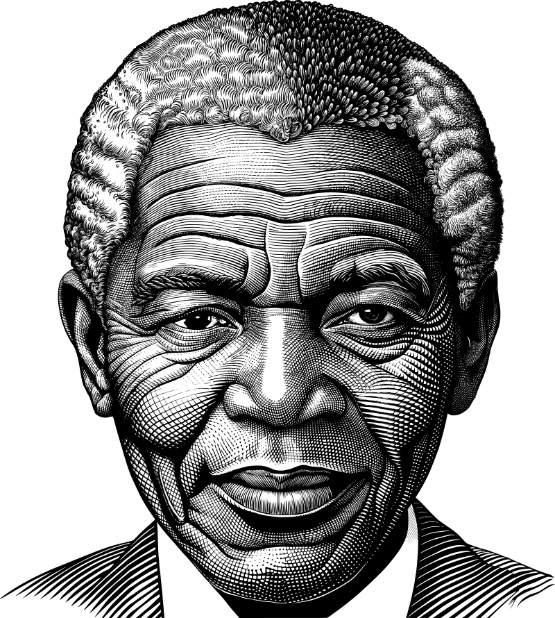 AL Generated Nelson Mandela Portrait